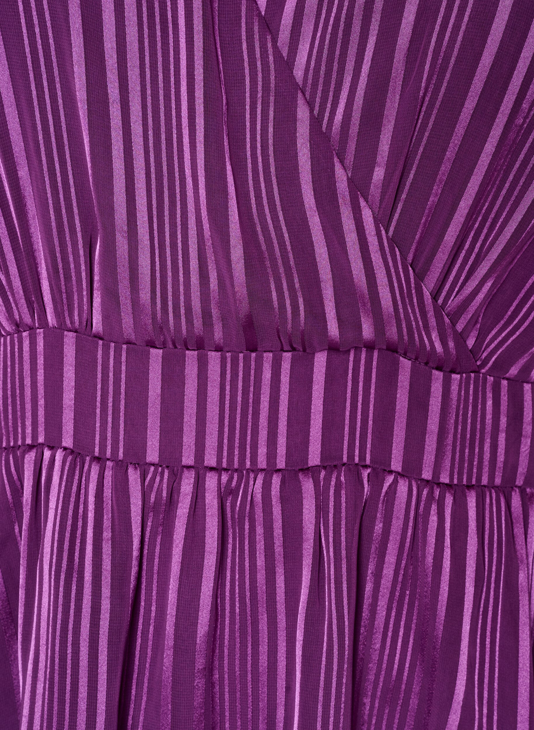 ZizziKnielanges Kleid mit transparenten Streifen und Wickeleffekt, Lila, Packshot image number 2
