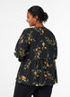 Lang&auml;rmelige Bluse mit gebl&uuml;mtem Muster, Schwarz, Model image number 2