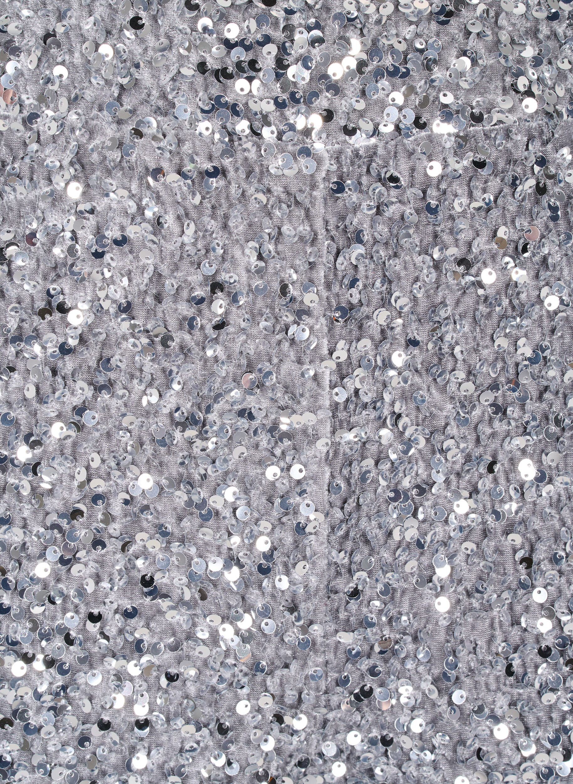 ZizziLockere Paillettenhose mit hohem Taillensitz, Silver, Packshot image number 2