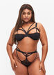 G-String mit Spitze, Black, Model image number 0