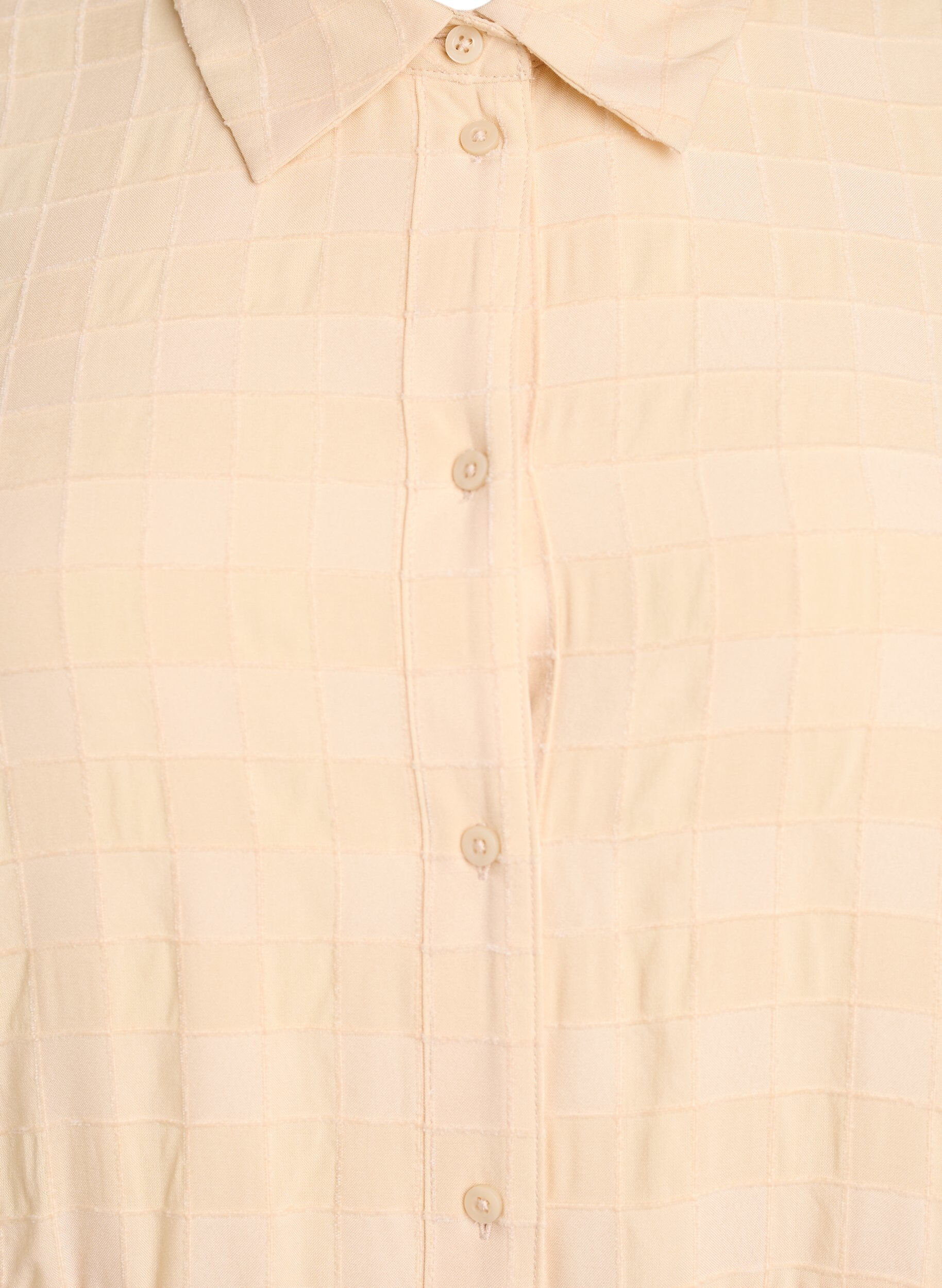 ZizziKurzes Hemdblusenkleid mit Karomuster und 1/2-&Auml;rmeln, Gelb, Packshot image number 2