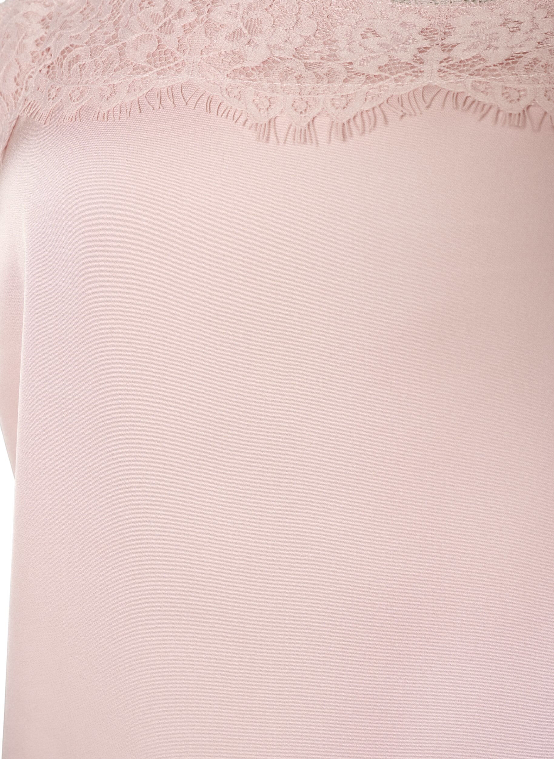 ZizziLanges Top aus Satin mit Spitzen, Rot, Packshot image number 2