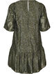 Jacquardkleid mit funkelnden Details und Puff&auml;rmeln, Gr&uuml;n, Packshot image number 1