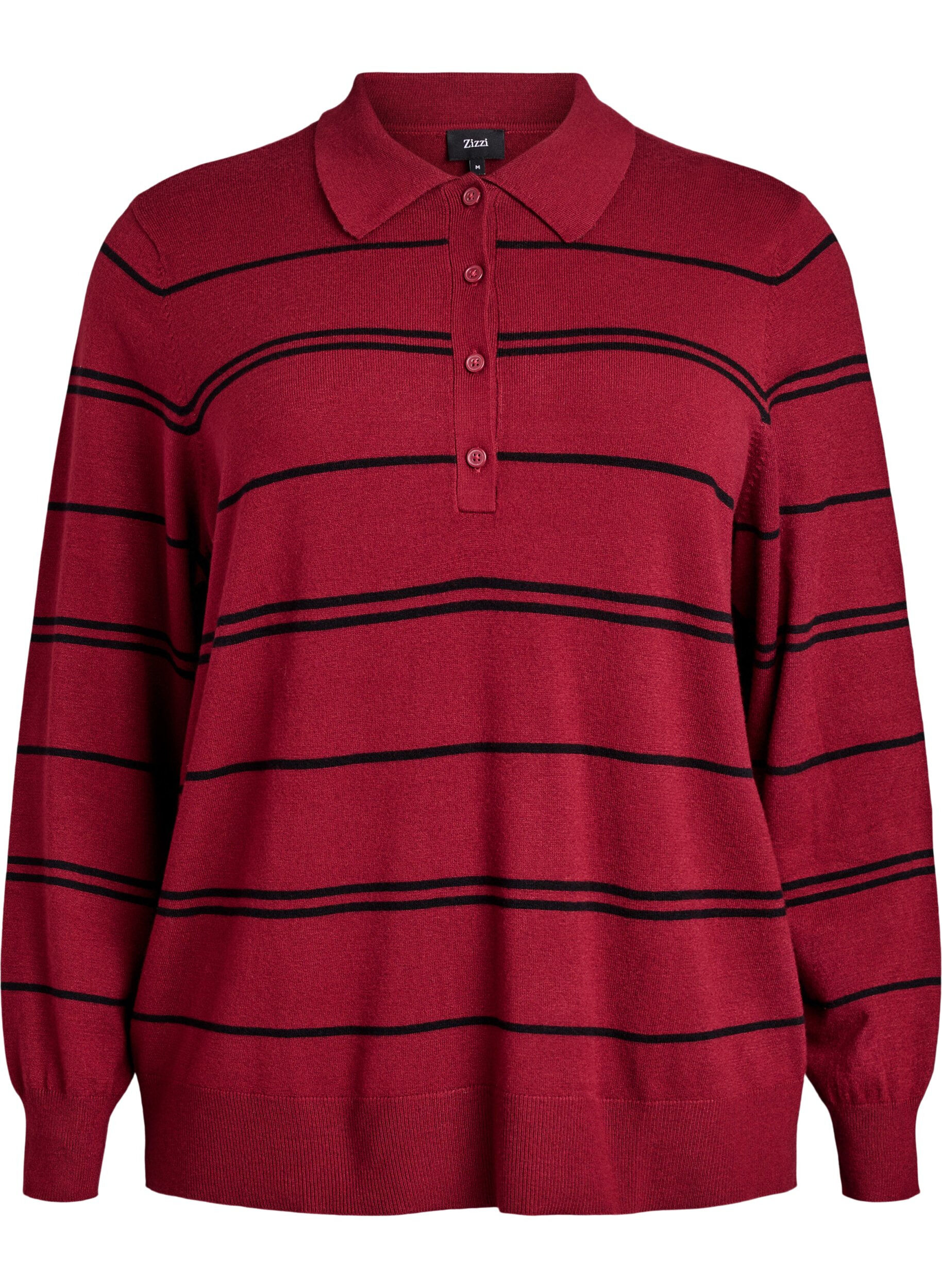 Strickbluse mit Kragen