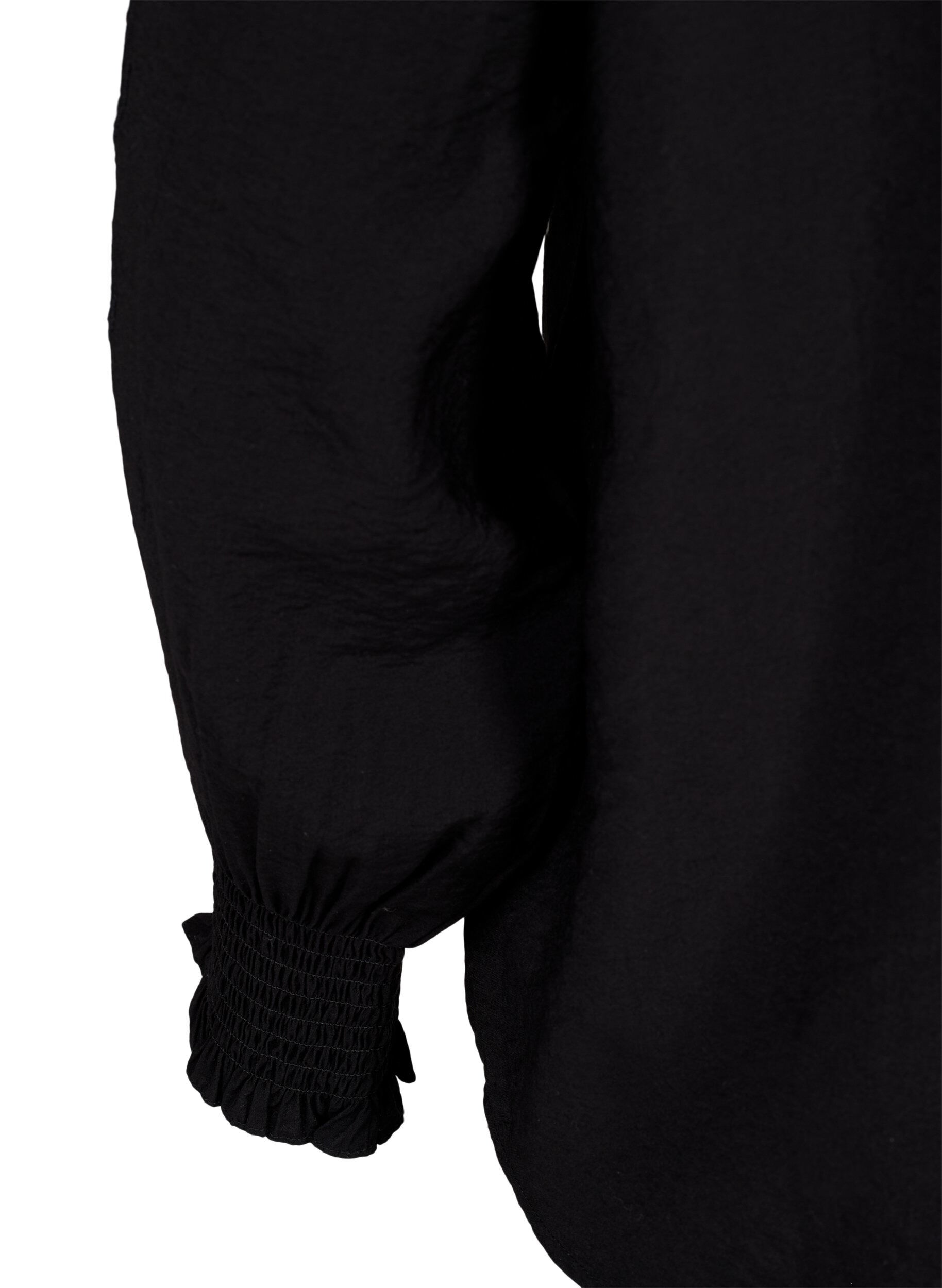 ZizziBluse mit R&uuml;schen und Lochstickerei, Black, Packshot image number 3