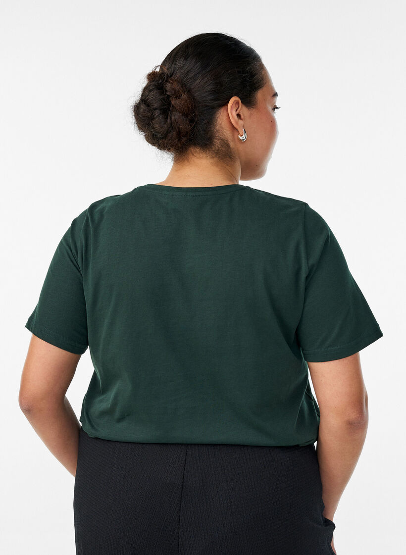 T-Shirt mit Print, Gr&uuml;n, Model image number 2