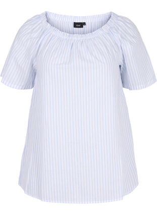Bluse aus 100% Baumwolle, Kentucky Blue Stripe, Packshot image number 0