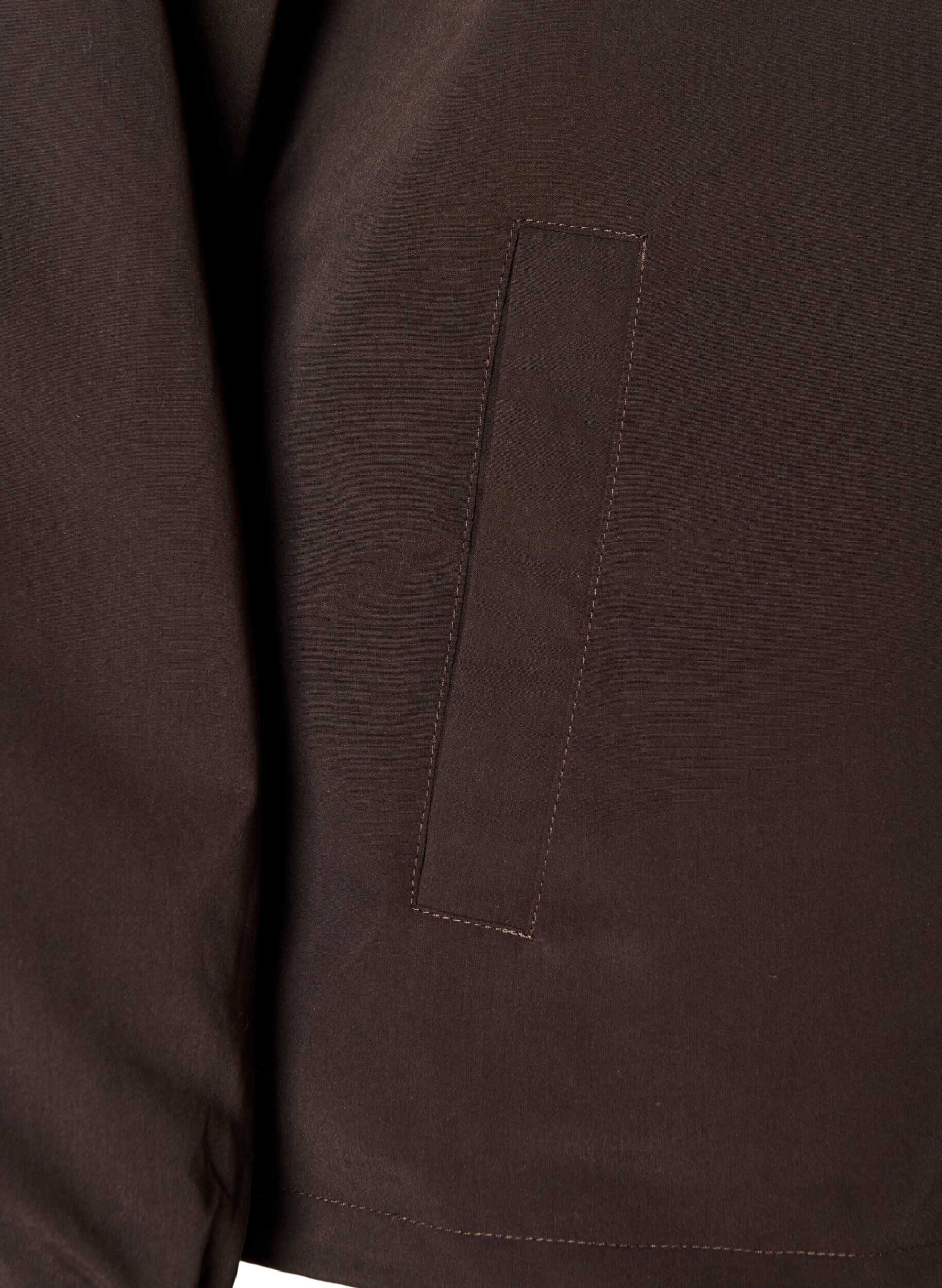 ZizziLeichte Jacke mit Kapuze und Rei&szlig;verschluss, Braun, Packshot image number 3
