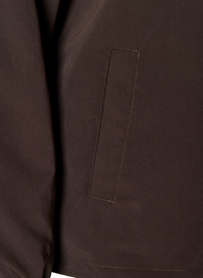 Leichte Jacke mit Kapuze und Rei&szlig;verschluss, Braun, Packshot image number 3