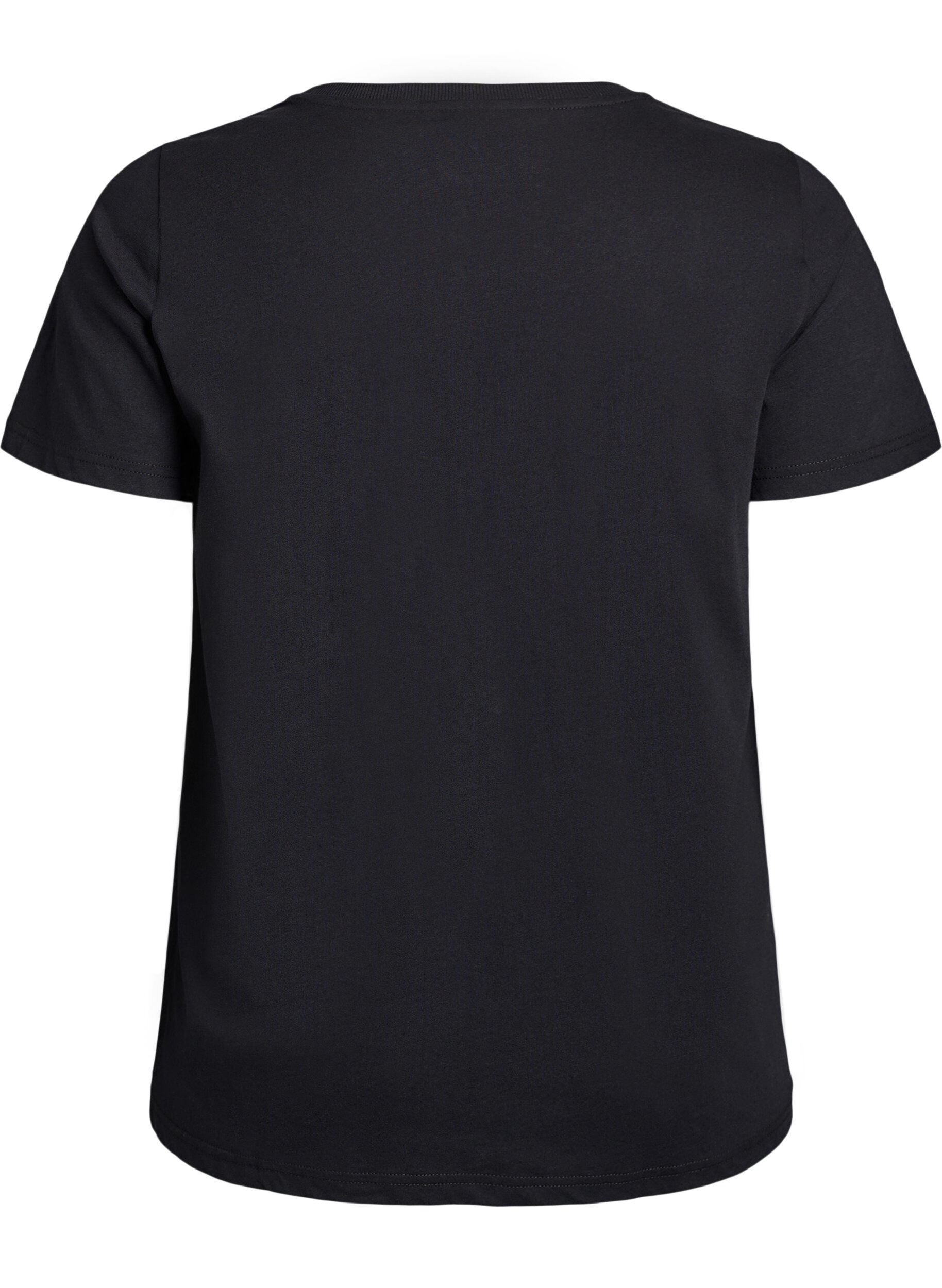 ZizziWeihnachts-T-Shirt aus Bio-Baumwolle, Schwarz, Packshot image number 1