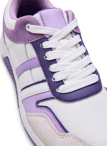 Sneakers mit weiter Passform, White Purple, Packshot image number 2