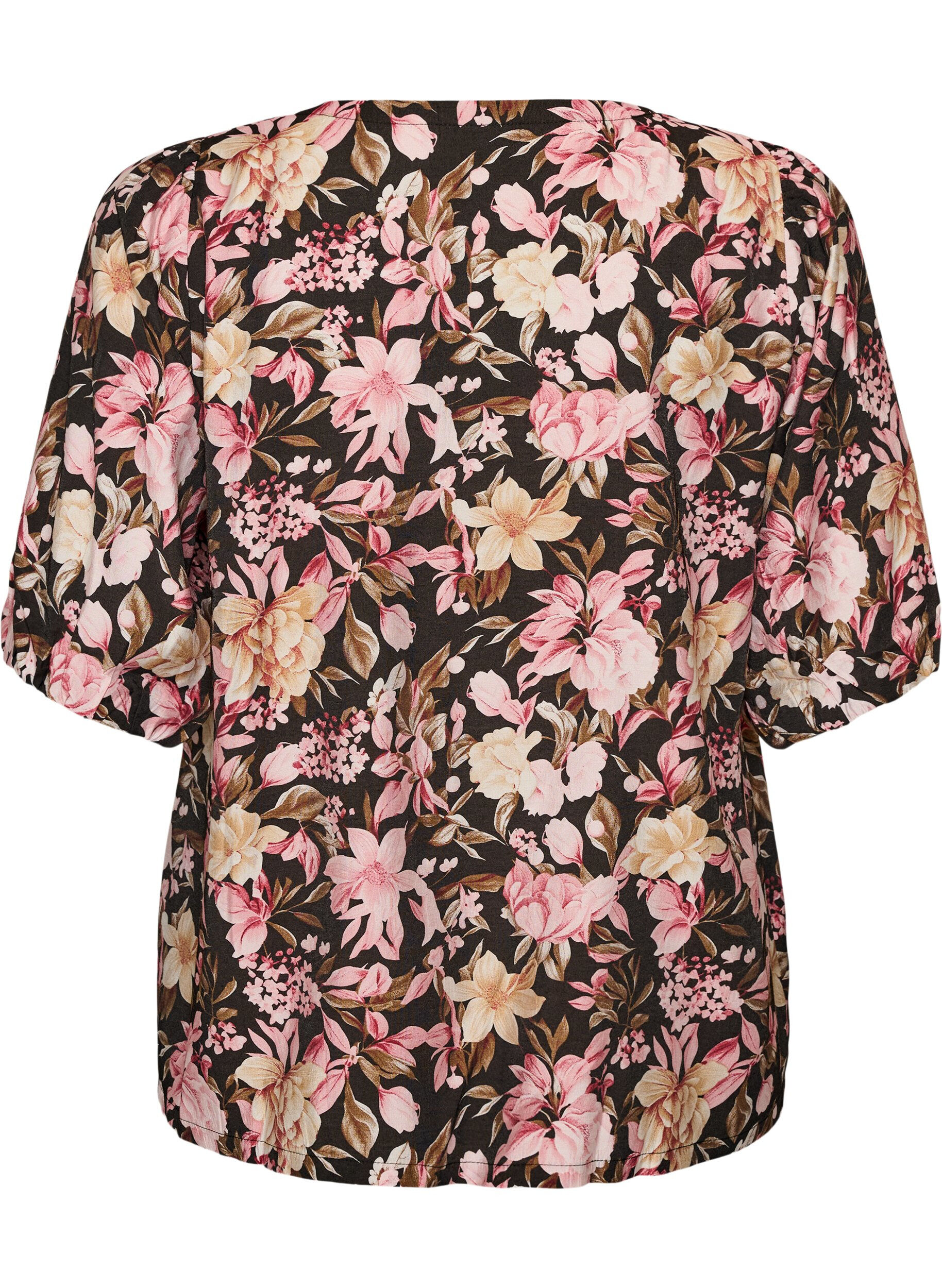 ZizziBluse aus Viskose mit V-Ausschnitt, Rot, Packshot image number 1