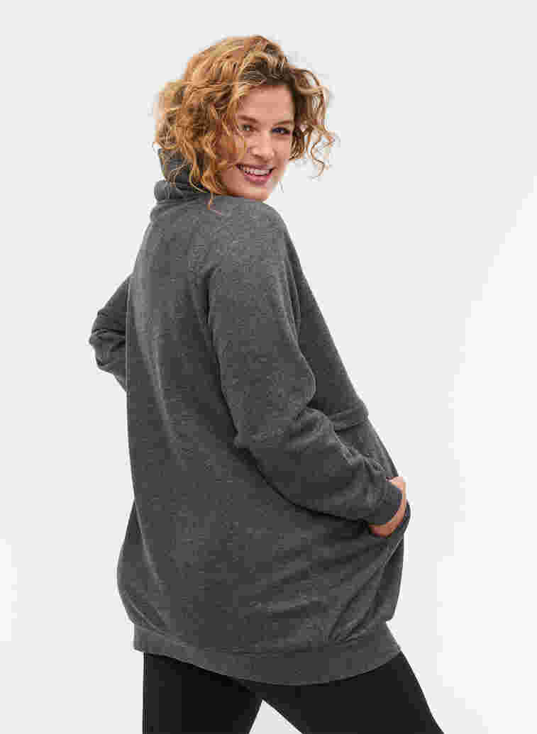 Schwangerschafts-Sweatshirt mit Stillfunktion, Dark Grey Melange, Model image number 1