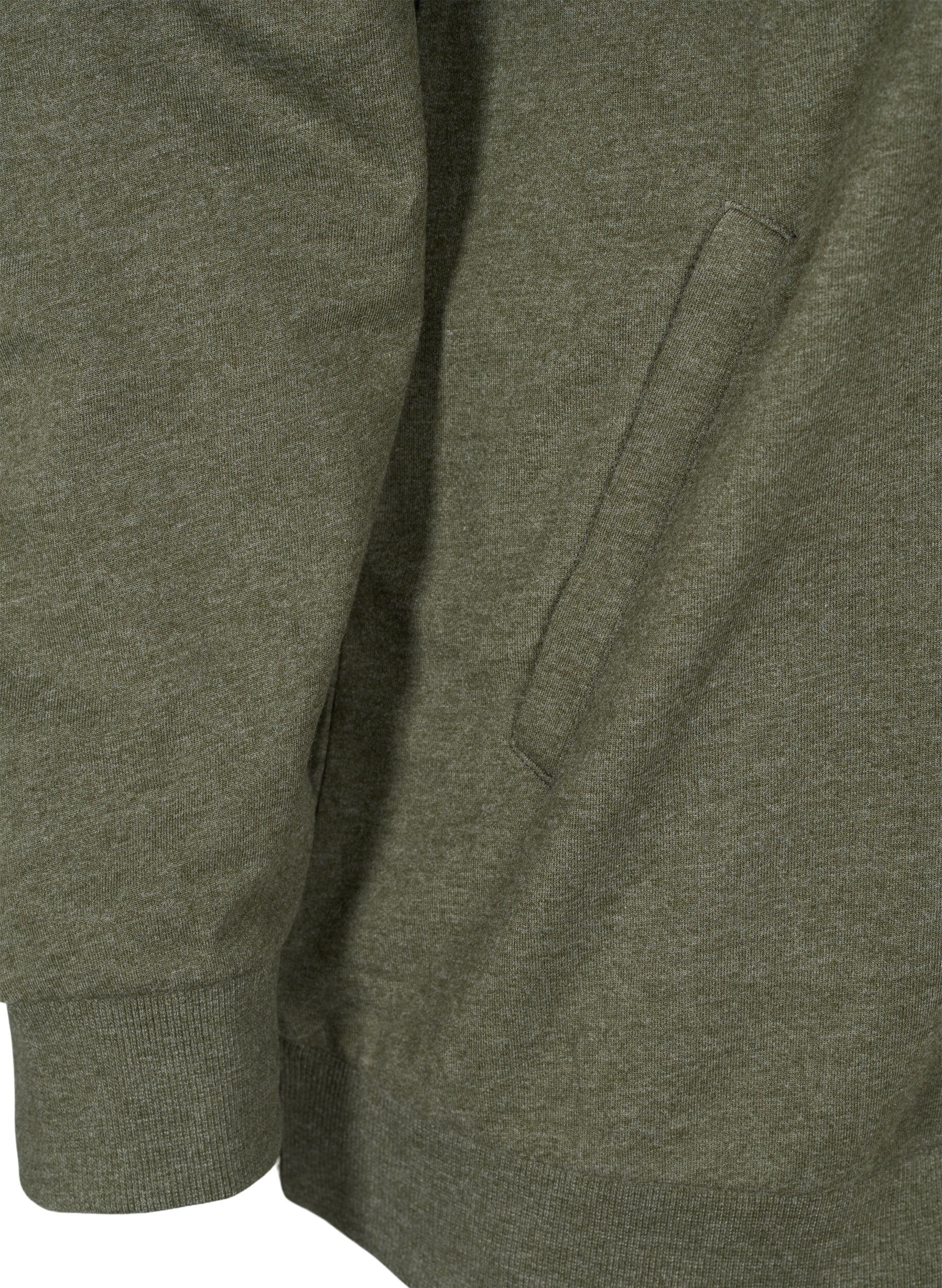 ZizziSweat-Cardigan mit Rei&szlig;verschluss und Kapuze, Forest Night, Packshot image number 3