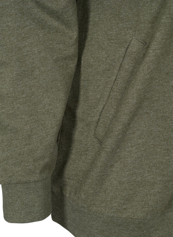 Sweat-Cardigan mit Reißverschluss und Kapuze, Forest Night, Packshot image number 3