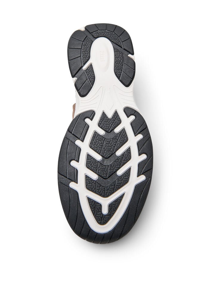 Sneaker aus Stretch-Strick mit Glitzerfaden, Braun, Packshot image number 4