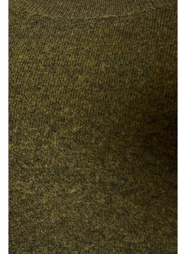 Lockerer Strickpullover mit Kontrastn&auml;hten, Gr&uuml;n, Packshot image number 2