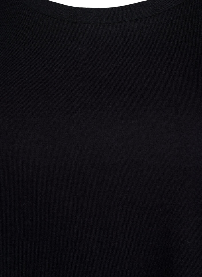 T-Shirt mit Ärmeln in Broderie Anglaise, Schwarz, Packshot image number 2