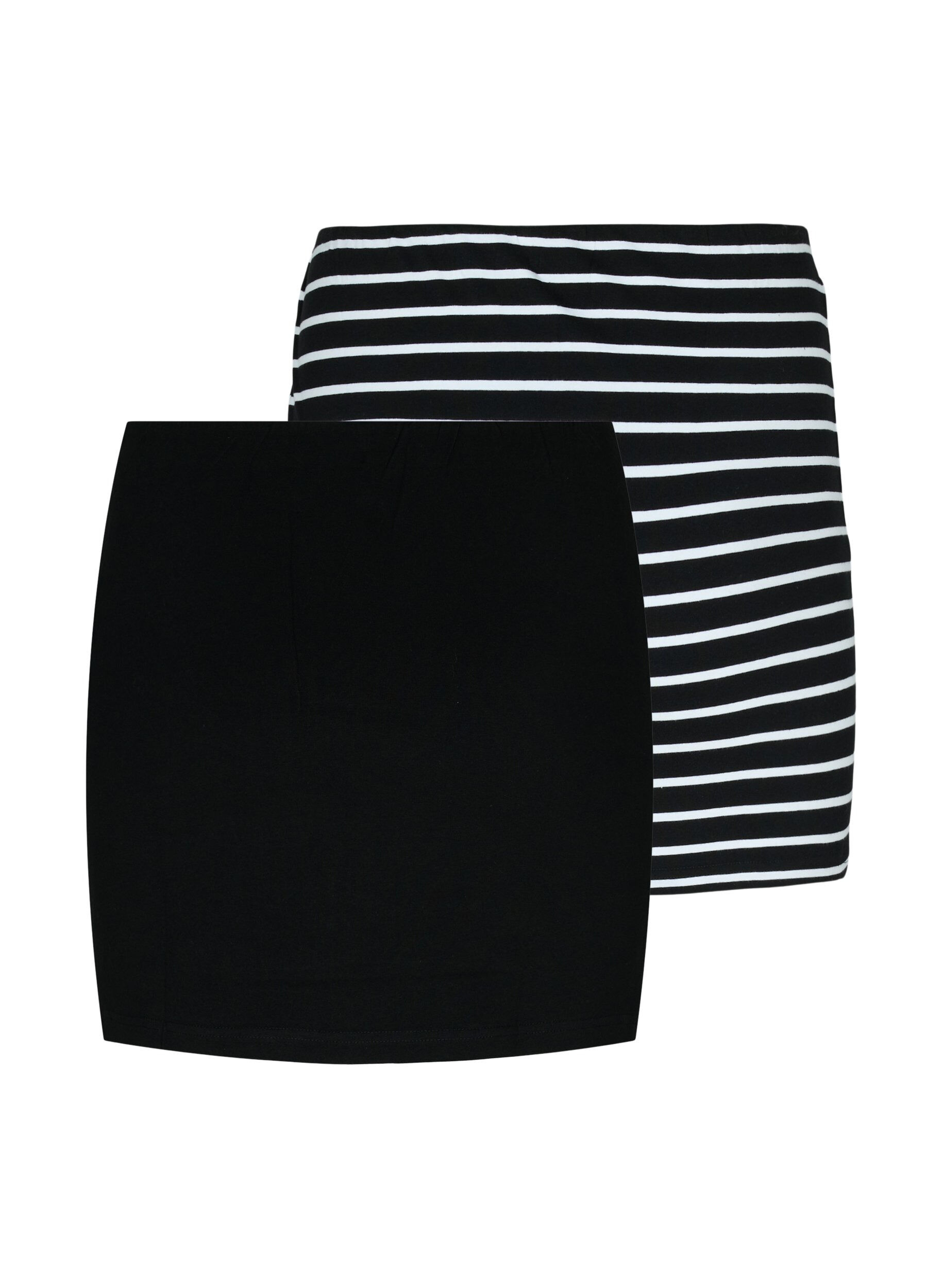 Zizzi2er-Pack Top Extender, Black/Black Stripe, Packshot image number 1