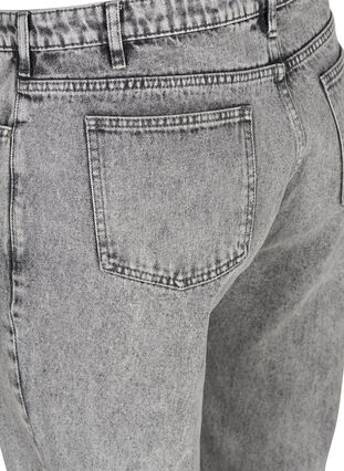 Cropped Mom Fit Mille Jeans mit lockerer Passform, Grey acid wash, Packshot image number 3