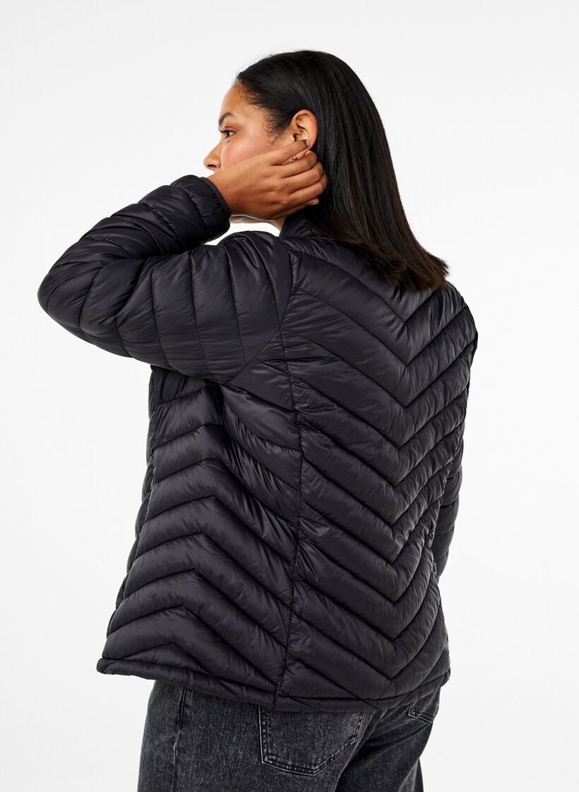 Leichte Jacke mit Taschen, Schwarz, Model image number 2