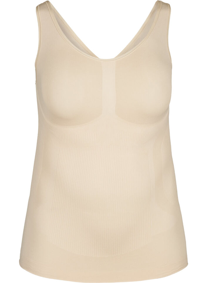 Shapewear Top mit breiten Trägern, Beige, Packshot image number 0