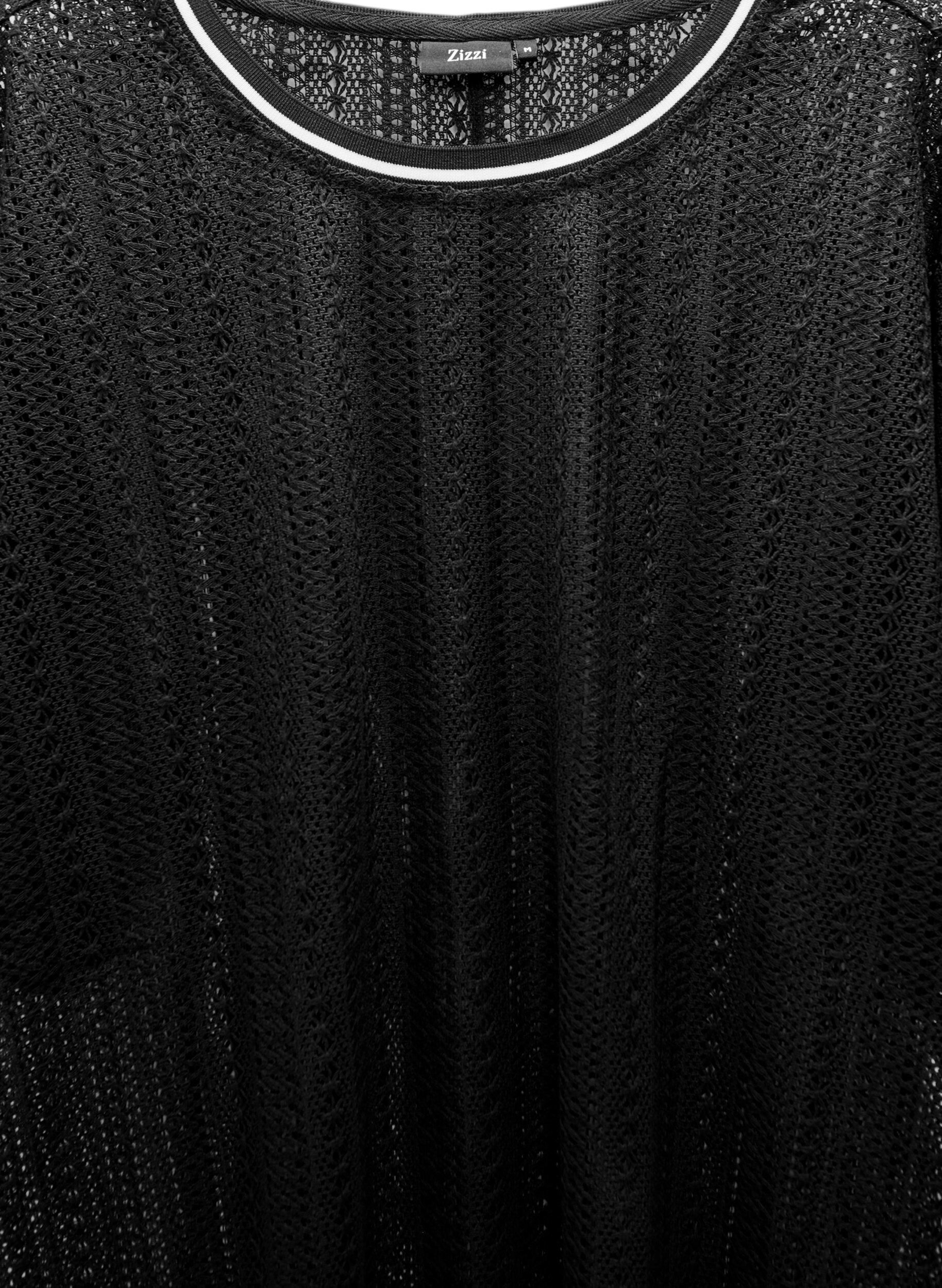 ZizziMidikleid aus Spitze mit kurzen &Auml;rmeln, Schwarz, Packshot image number 2