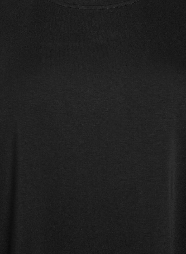 T-Shirt-Kleid aus Jersey mit einer Lage aus Spitze, Schwarz, Packshot image number 2