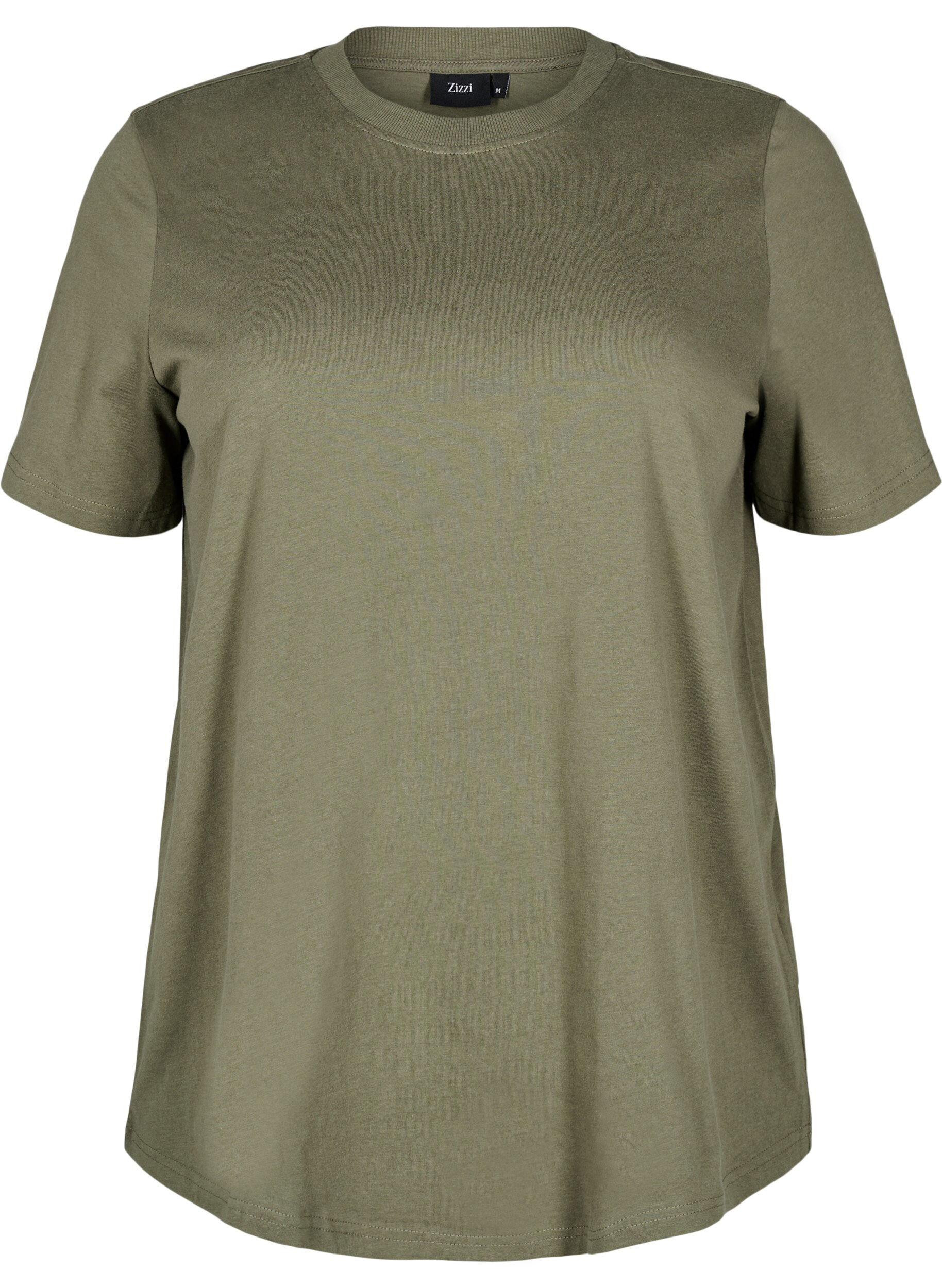 ZizziBasic-T-Shirt aus Baumwolle mit Rundhalsausschnitt, Gr&uuml;n, Packshot image number 0