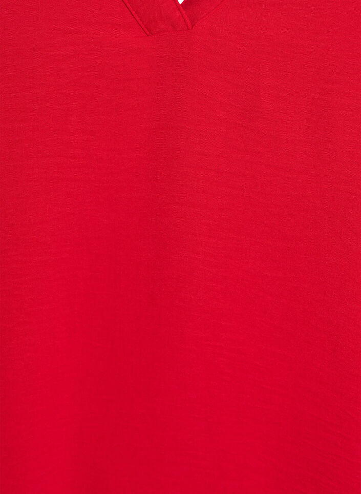 &Auml;rmelloses Oberteil mit Faltendetails, Rot, Packshot image number 2