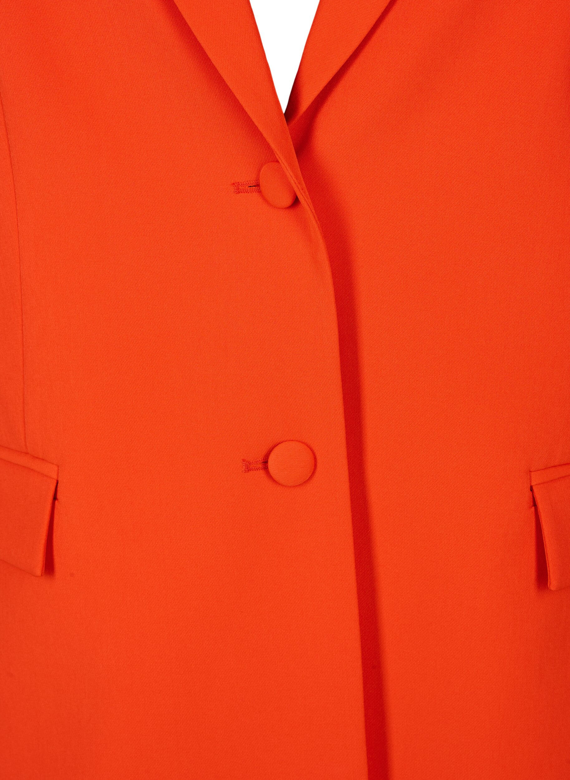 ZizziKlassischer Blazer mit Knopfverschluss, Orange.com, Packshot image number 2