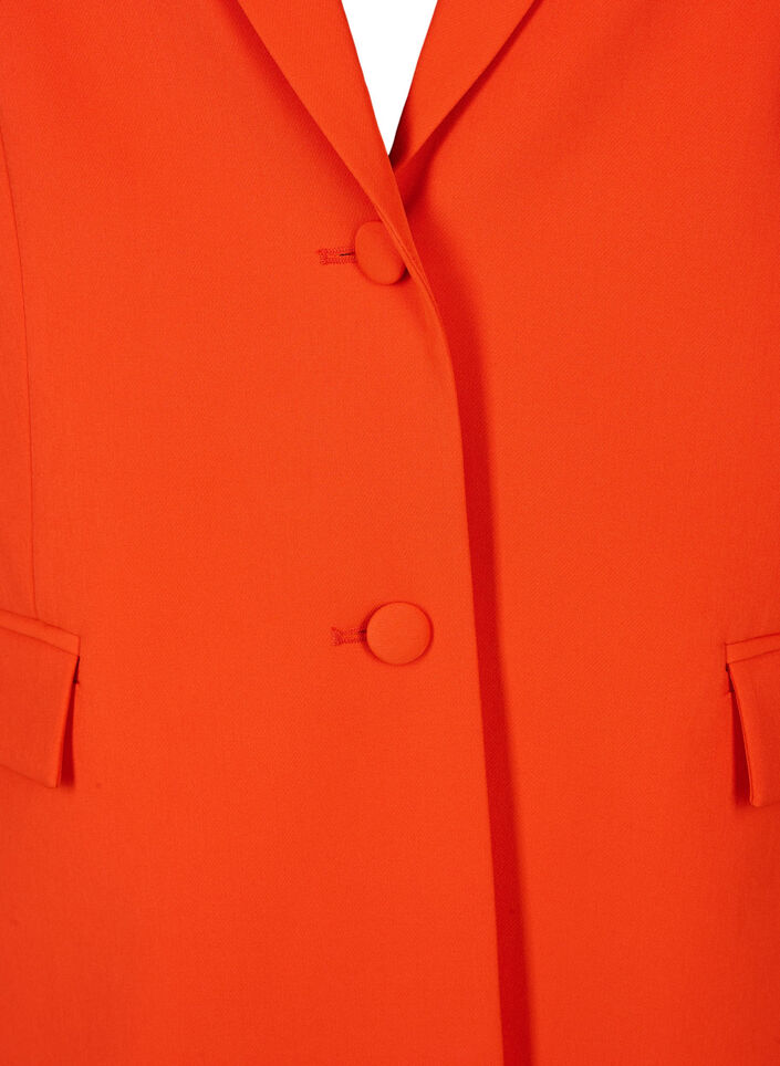 Klassischer Blazer mit Knopfverschluss, Orange.com, Packshot image number 2