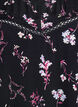 Gebl&uuml;mte Bluse mit kurzen &Auml;rmeln, Schwarz, Packshot image number 2