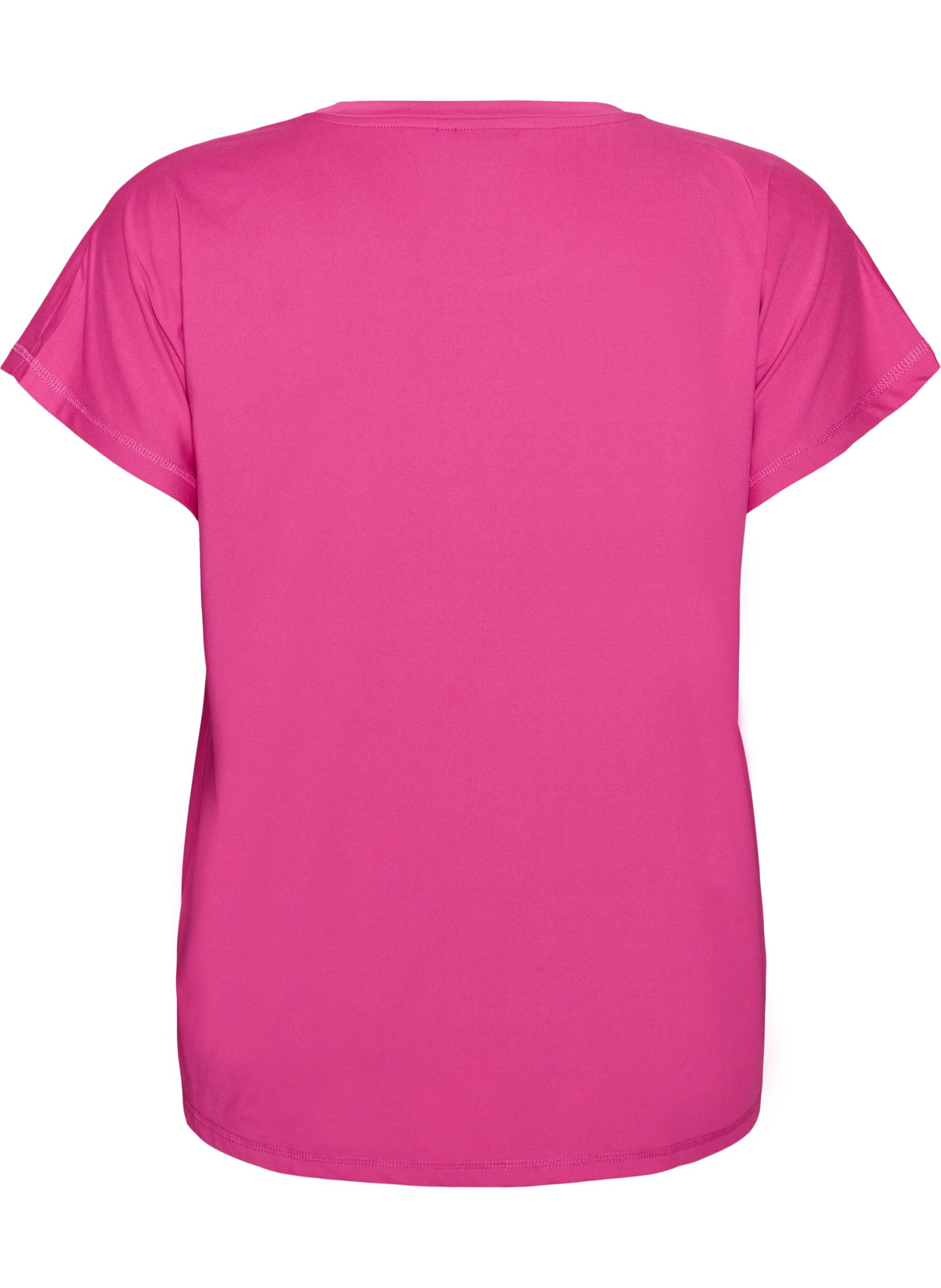 ZizziEinfarbiges Trainings-T-Shirt, Pink, Packshot image number 1
