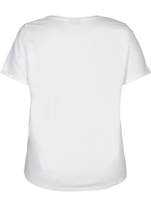 Kurzarm T-Shirt mit Print, Bright White, Packshot image number 1