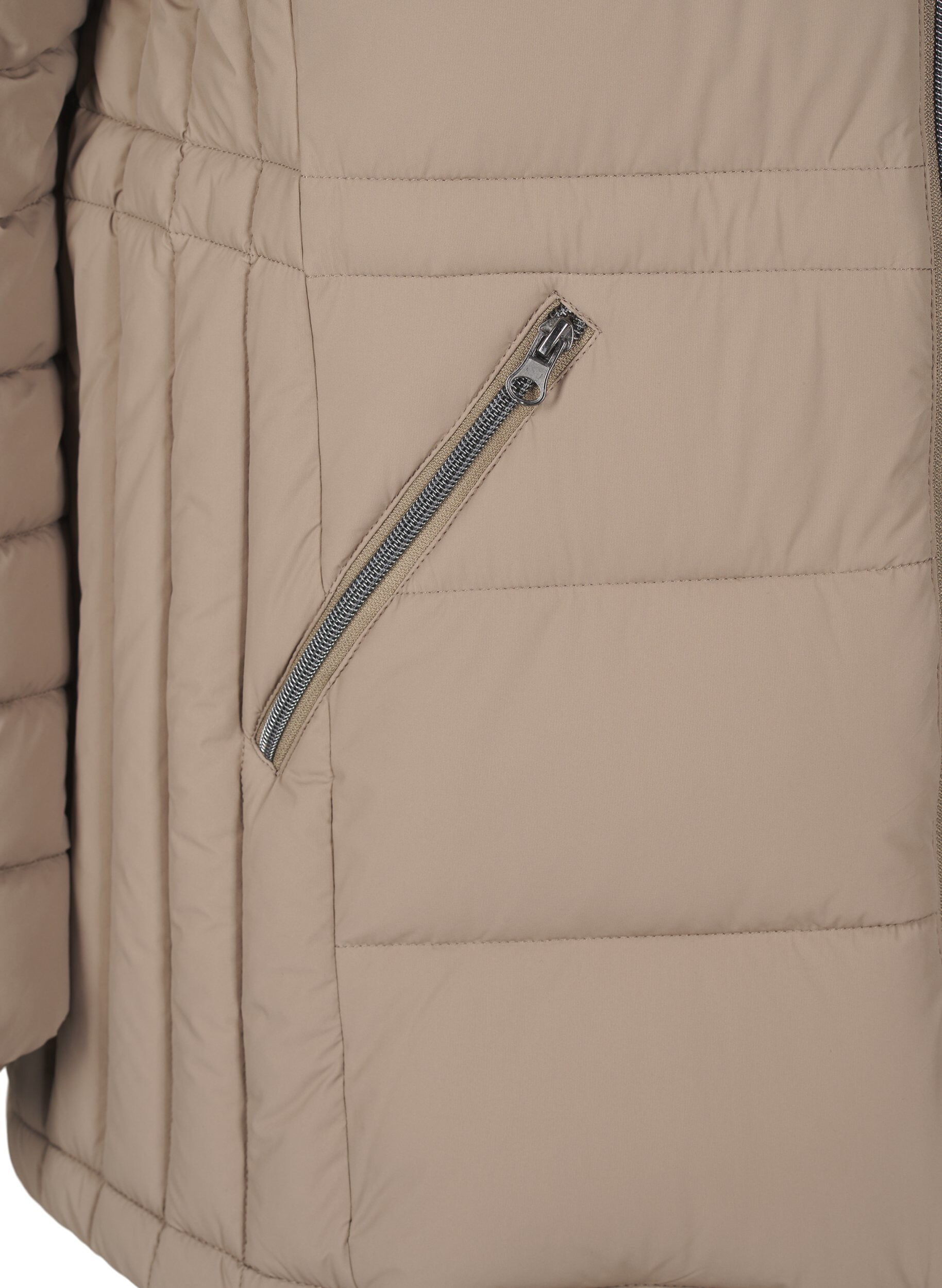 ZizziKurze Steppjacke mit Taschen, Beige, Packshot image number 3