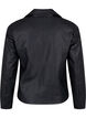 Imitierte Leder Biker Jacke, Schwarz, Packshot image number 1