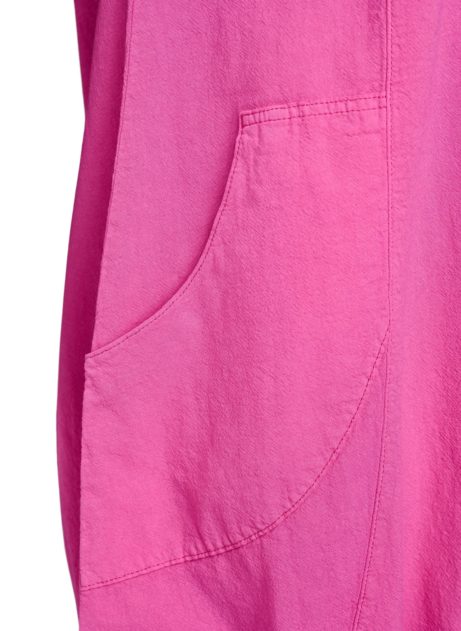 ZizziBaumwollkleid mit kurzen &Auml;rmeln, Rot, Packshot image number 3