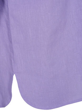 Hemdbluse mit Knopfverschluss in Baumwoll-Leinen-Mischung, Lavender, Packshot image number 3