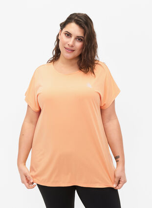 Kurzärmeliges Trainings-T-Shirt, Apricot Nectar, Model image number 0