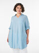 Tunika aus Leinen und Viskose mit A-Linie, Blau, Model image number 0