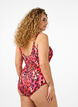 Badeanzug mit Print und Wickeleffekt, Red Leopard AOP, Model image number 1