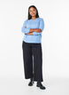 Strickpullover mit Rundhalsausschnitt, Blau, Model image number 1