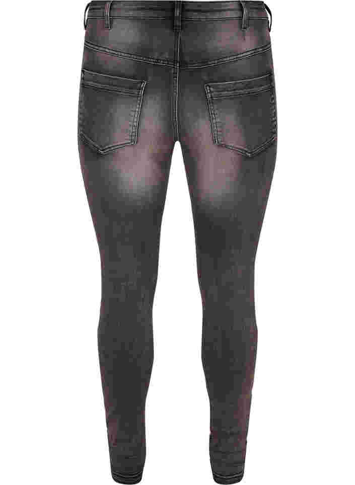 Super Slim Amy Jeans mit hoher Taille, Dk Grey Denim, Packshot image number 1