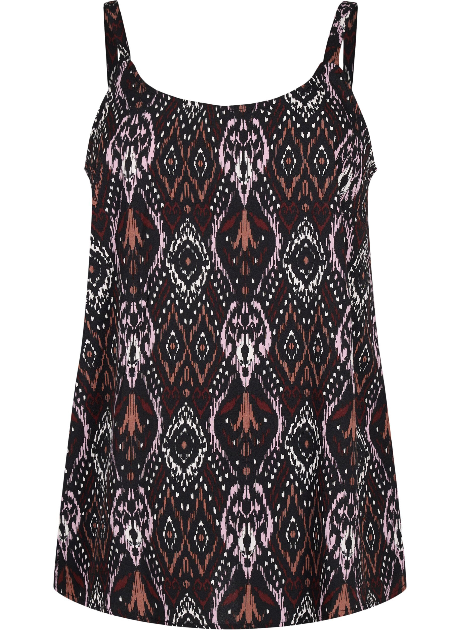 ZizziFLASH - Top mit Print, Black Rose Ethnic, Packshot image number 0