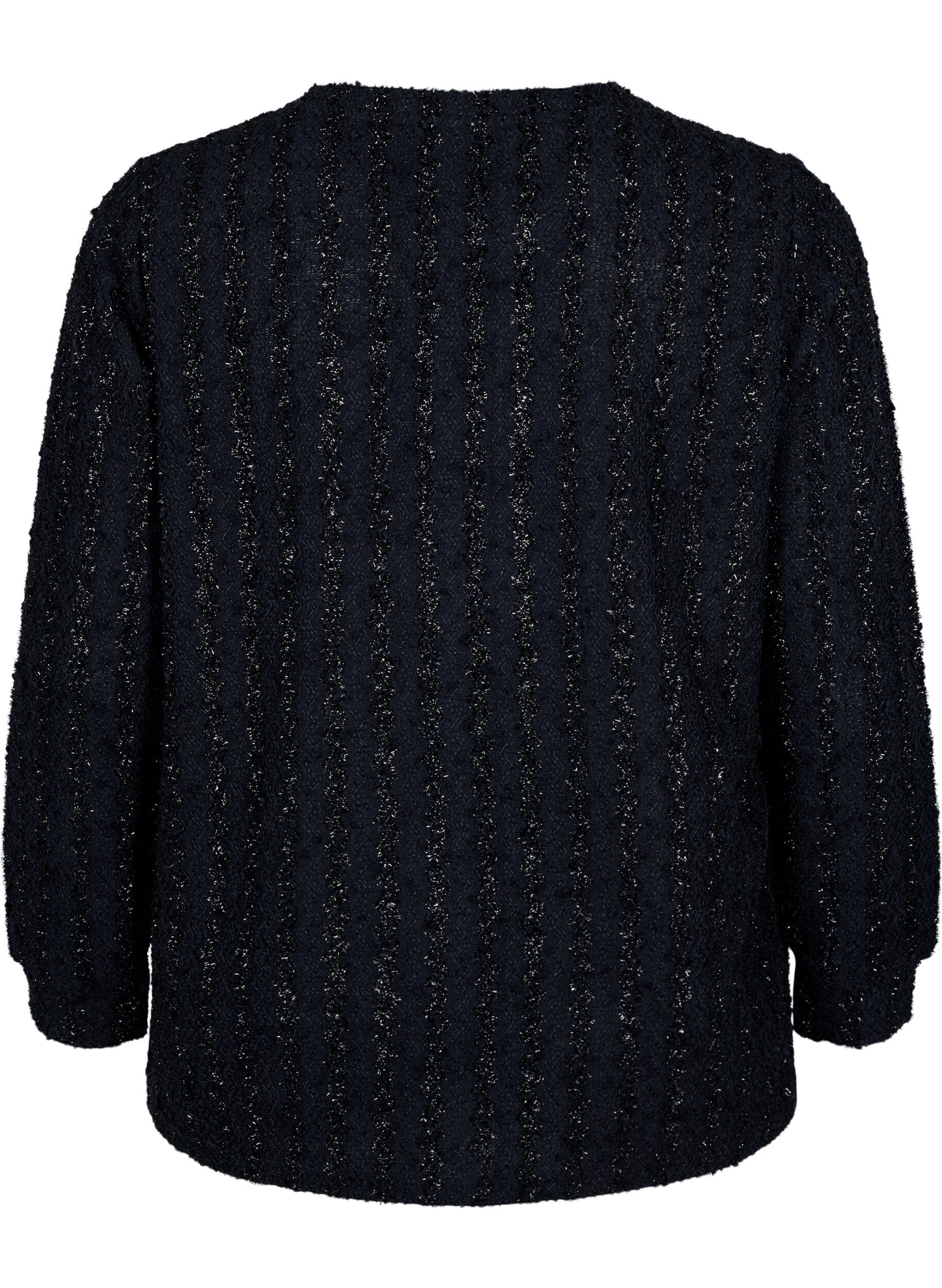 ZizziBluse mit schimmernder Struktur, Schwarz, Packshot image number 1