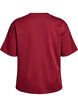 T-Shirt mit Strasssteinen und Rundhalsausschnitt, Dunkles Bordeaux, Packshot image number 1
