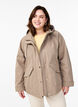 Kurze Frühlingsjacke mit abnehmbarer Kapuze, Beige, Model image number 0