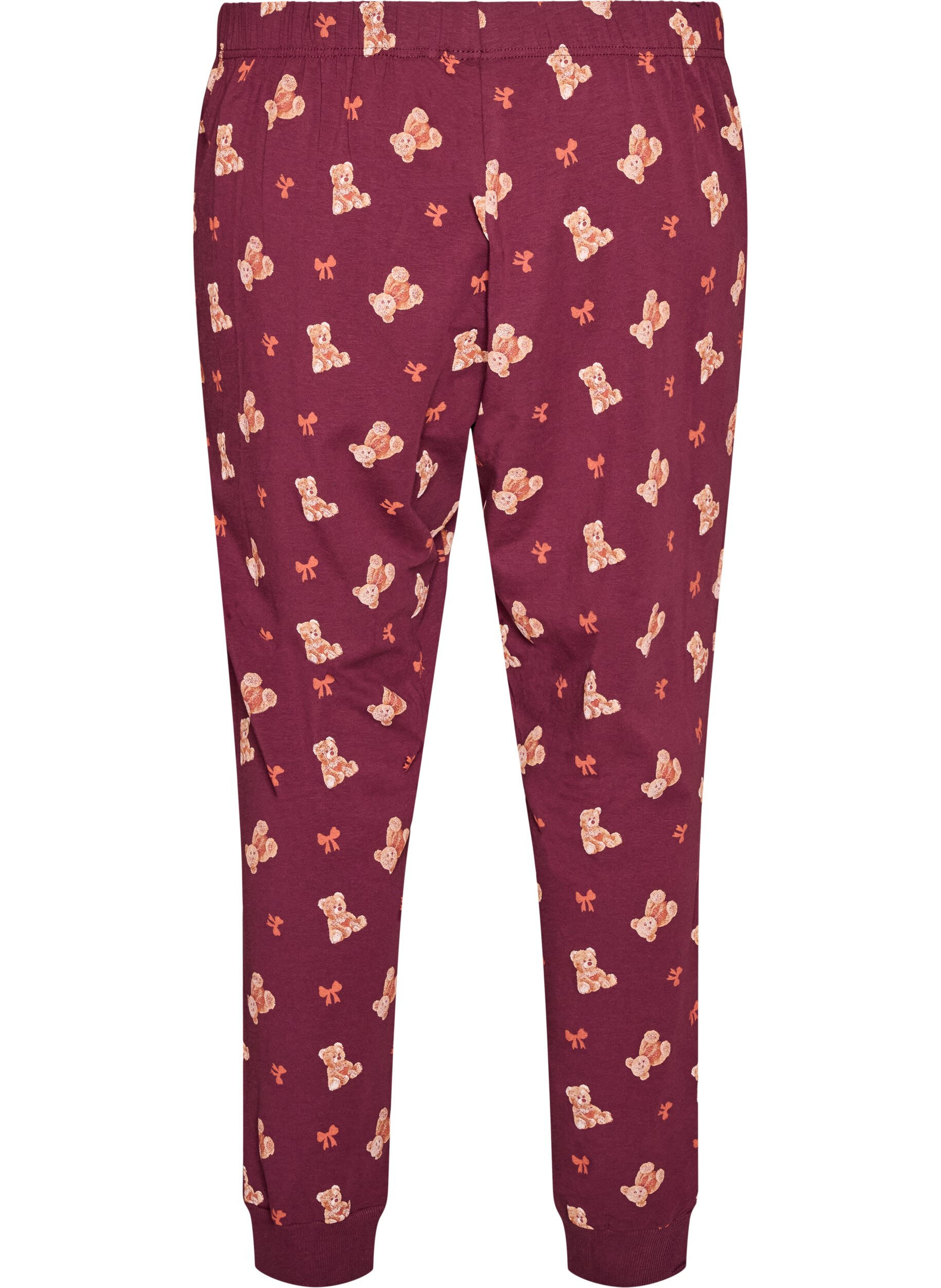 ZizziBedruckte Pyjamahose, Rot, Packshot image number 1
