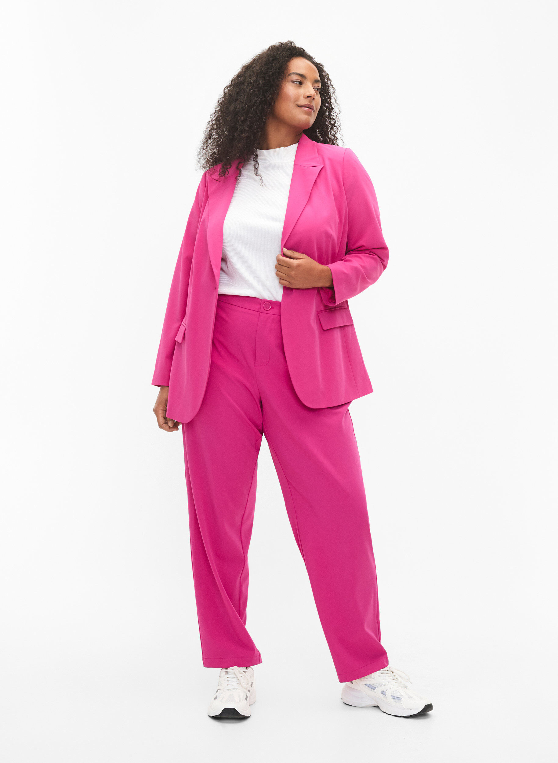 ZizziKlassischer Blazer mit Taschen, Festival Fuchsia, Model image number 2